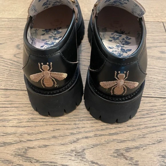 Gucci Shoes - Women's Lug Sole Horsebit Loafers - Picture 4 of 7